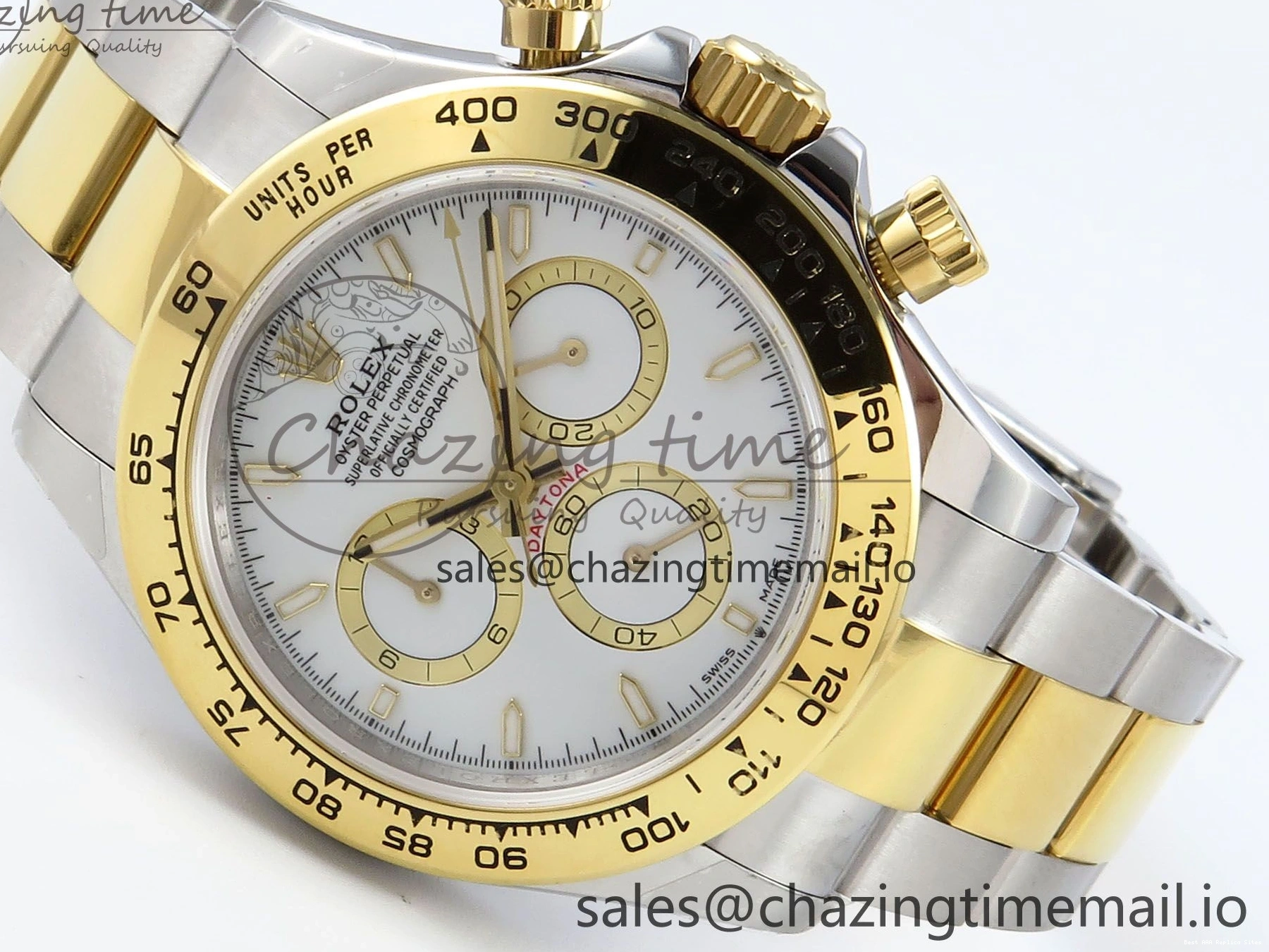 Good Copy Rolex Watches Best on Edition QF 721 V 1:1 Daytona AllSeason SH4131 YG SS Braclet White Dial 126503 1222